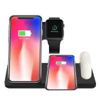 Trending Product 2020 Universal Desktop Wireless Charging Pad Foldable Wireless Charger 4 in 1