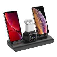 Free Standing Charging Station, 4 in 1 Wireless Charging Holder Handphone Wireless Charger