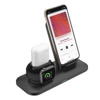 Free Standing Charging Station, 3 in 1 Wireless Charging Holder Handphone Wireless Charger