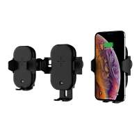 15W Qi Air Vent Mount Phone Holder Full-automatic Car Wireless Charger Case For Samsung Galaxy S9 S10 Car Charger For Iphone X