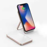 Factory Price Wireless Charging Desk Holder Qi Wireless Charger with Foldable Stand for iPhone Samsung